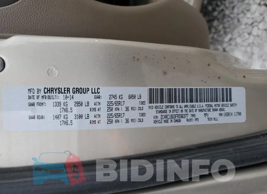2C4RC1BG3FR596377 Photo# 13