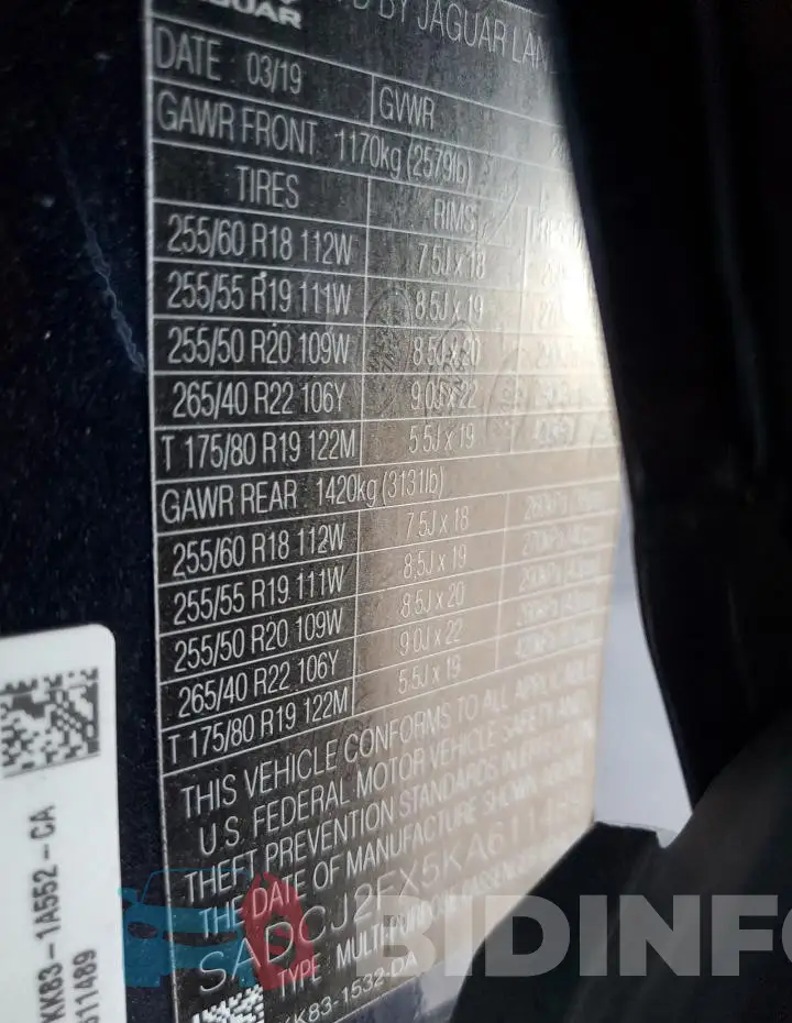 SADCJ2FX5KA611489 Photo# 12