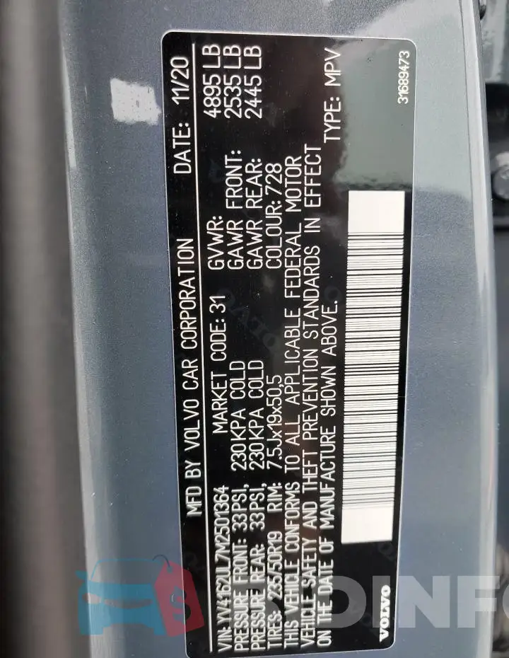 YV4162UL7M2501364 Photo# 13