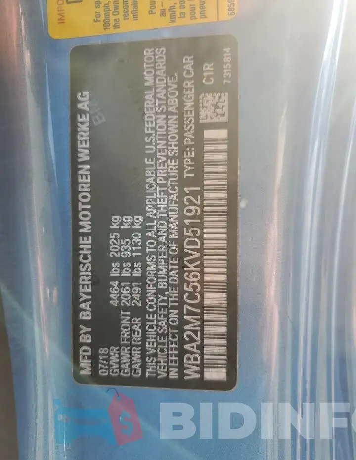 WBA2M7C56KVD51921 Photo# 12