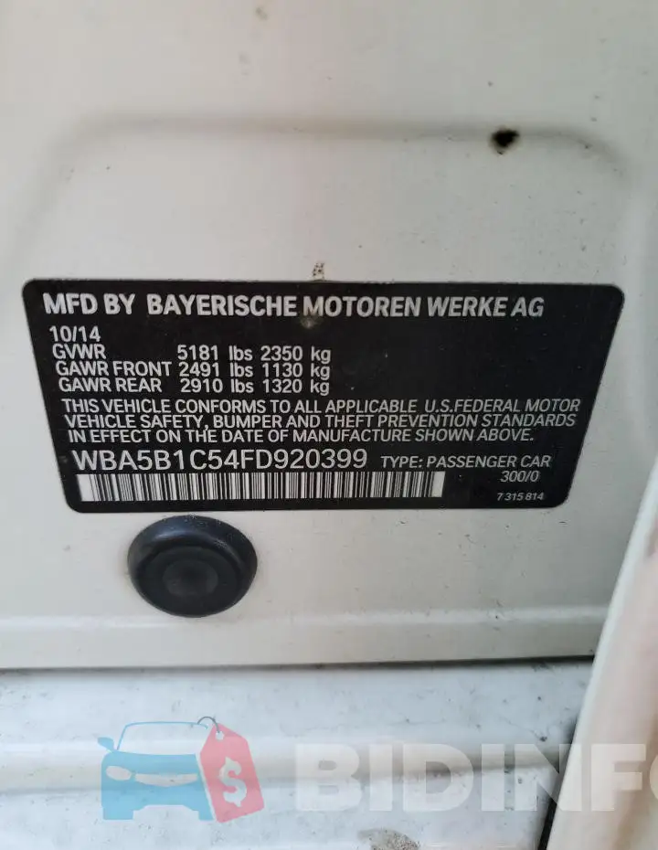 WBA5B1C54FD920399 Photo# 12