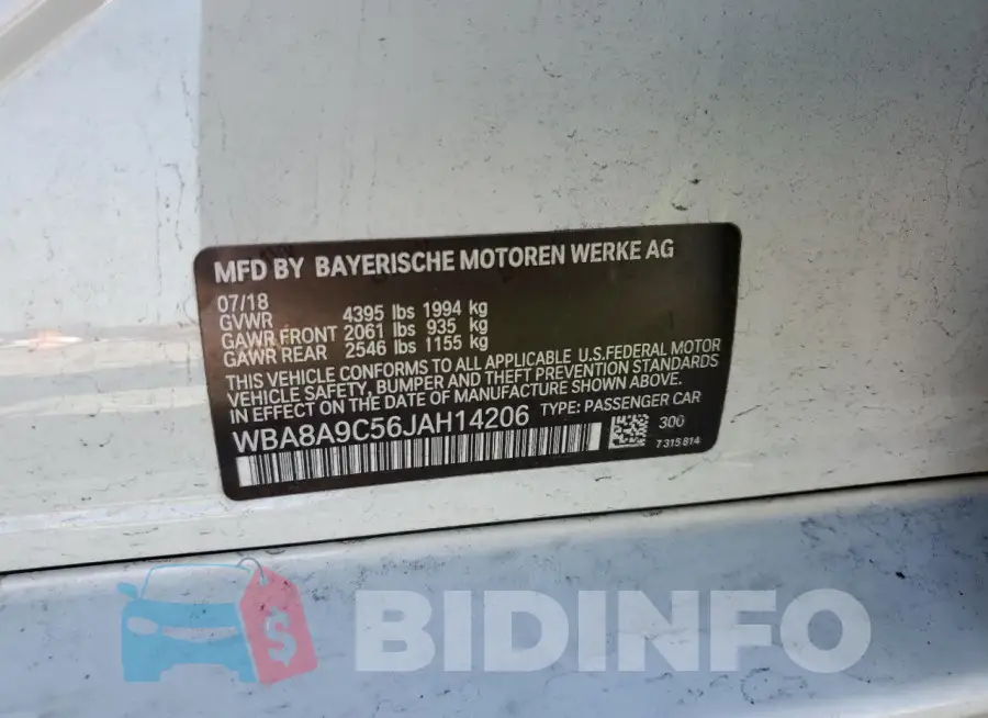 WBA8A9C56JAH14206 Photo# 12