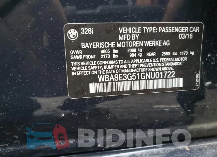 WBA8E3G51GNU01722 Photo# 12
