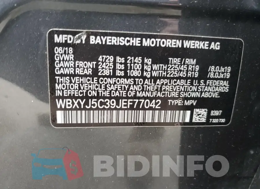 WBXYJ5C39JEF77042 Photo# 12