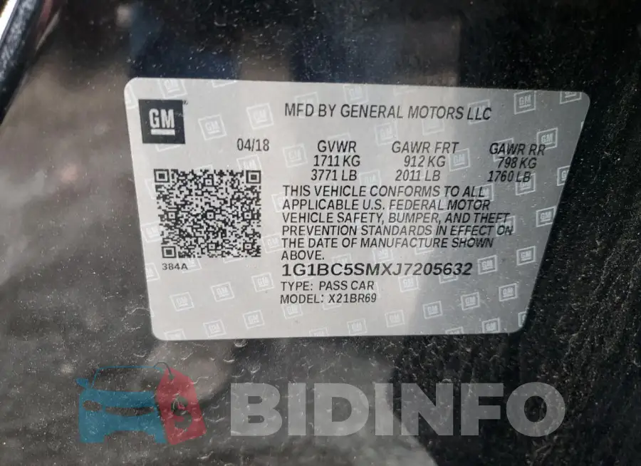 1G1BC5SMXJ7205632 Photo# 13
