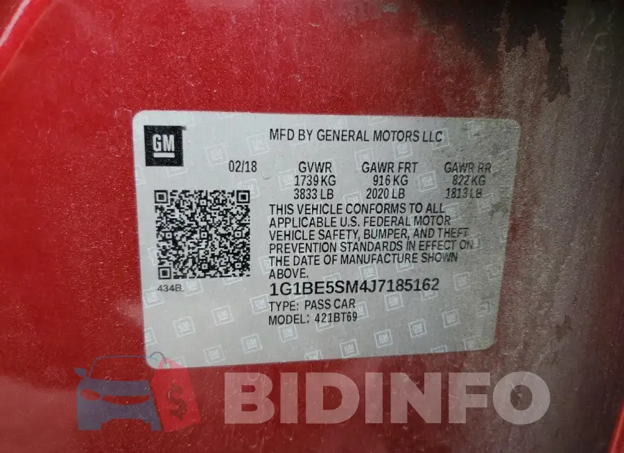 1G1BE5SM4J7185162 Photo# 12