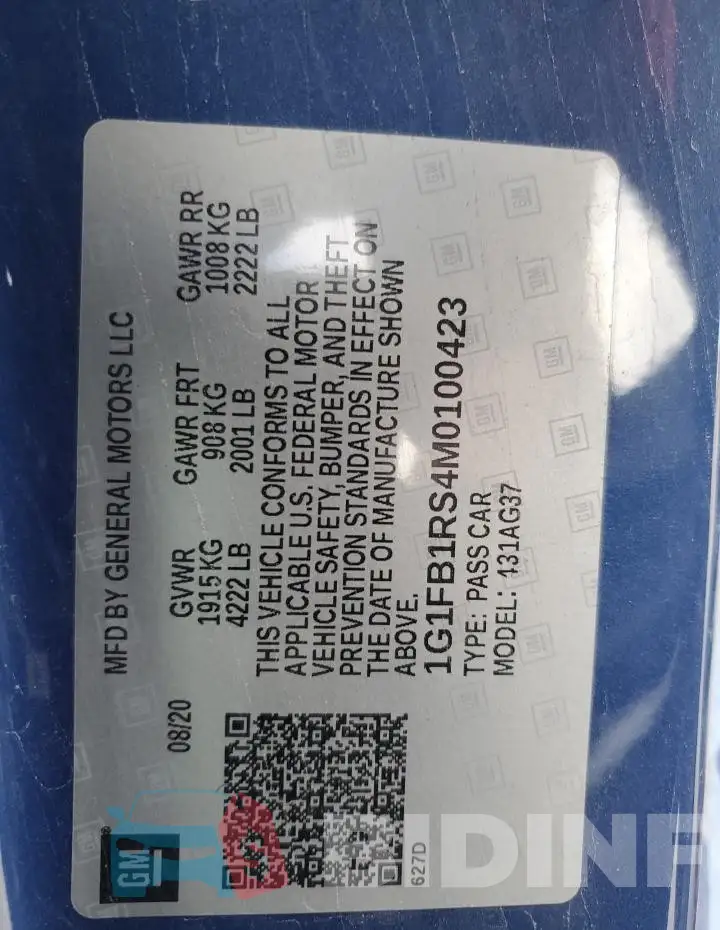 1G1FB1RS4M0100423 Photo# 12