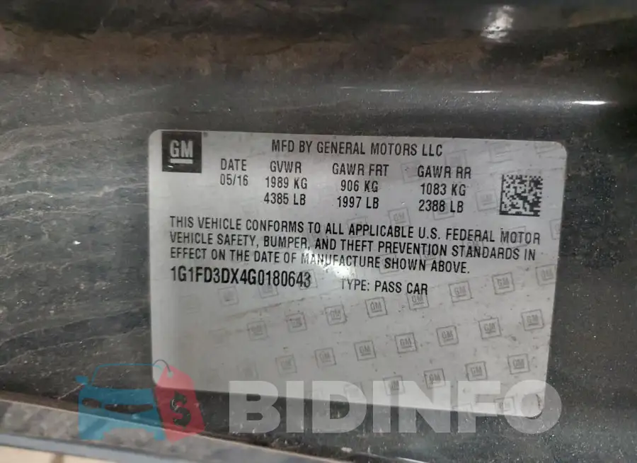 1G1FD3DX4G0180643 Photo# 12