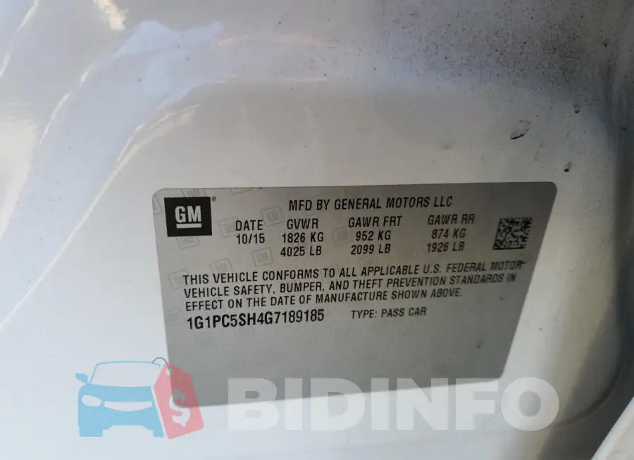 1G1PC5SH4G7189185 Photo# 12