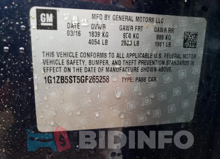 1G1ZB5ST5GF265258 Photo# 12