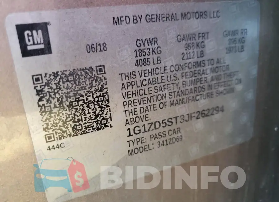 1G1ZD5ST3JF262294 Photo# 12