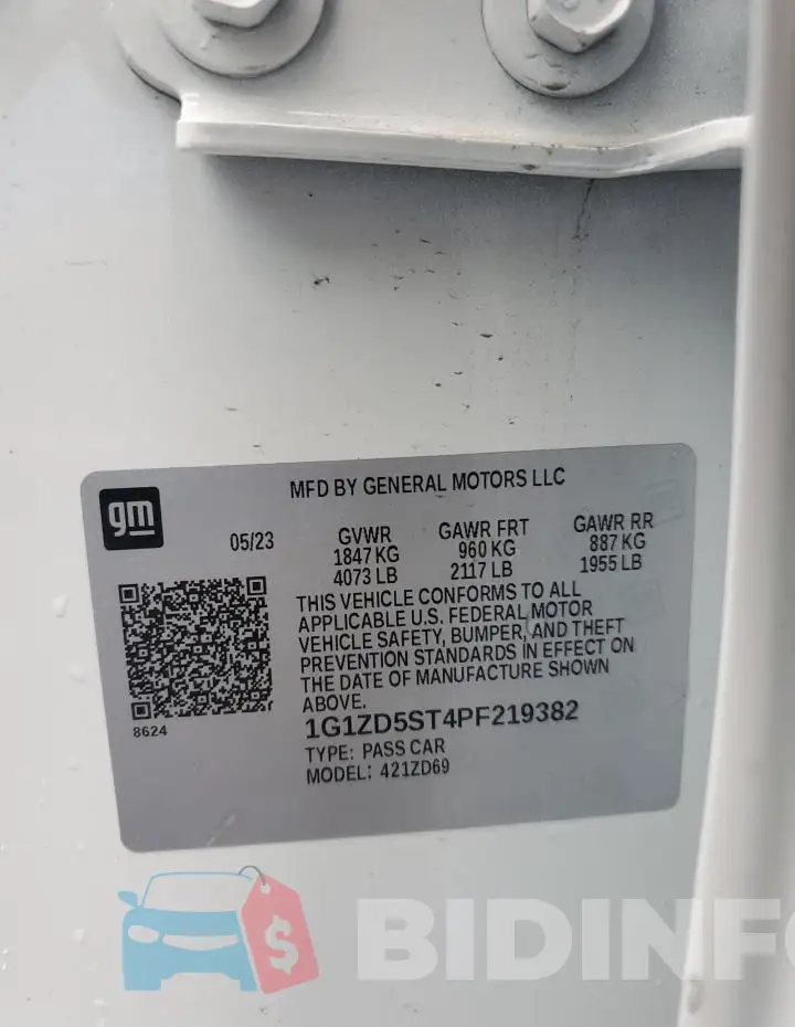 1G1ZD5ST4PF219382 Photo# 13