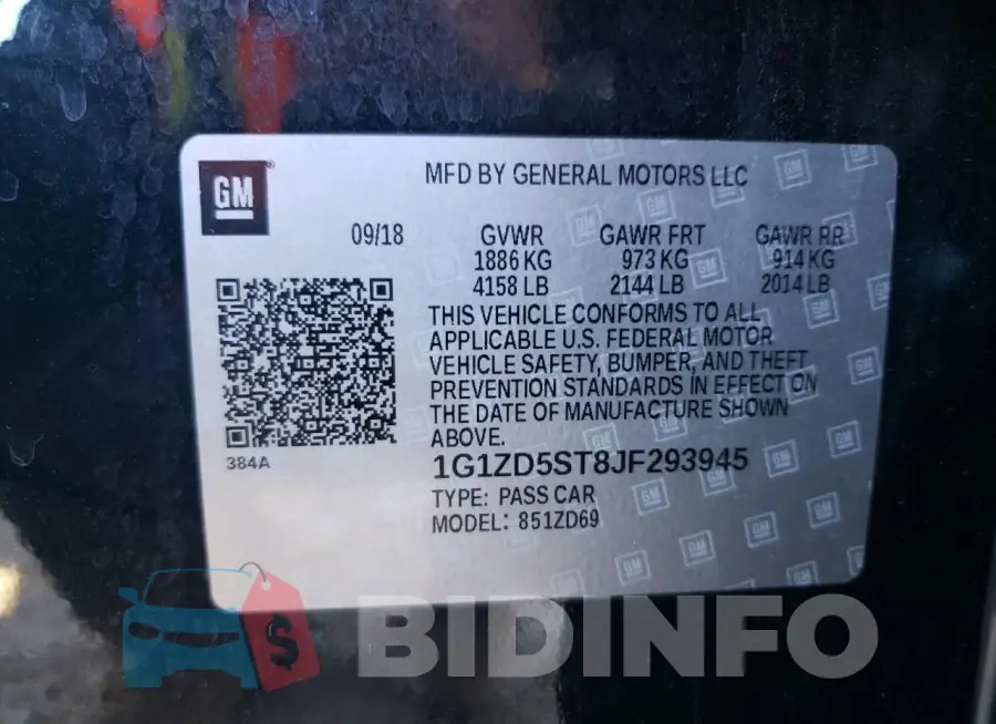 1G1ZD5ST8JF293945 Photo# 12
