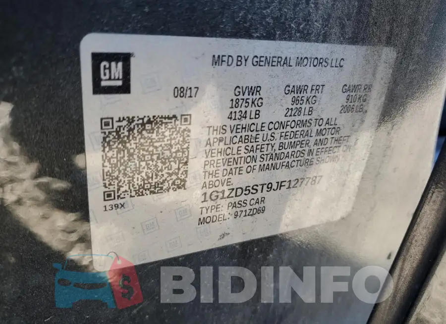 1G1ZD5ST9JF127787 Photo# 12