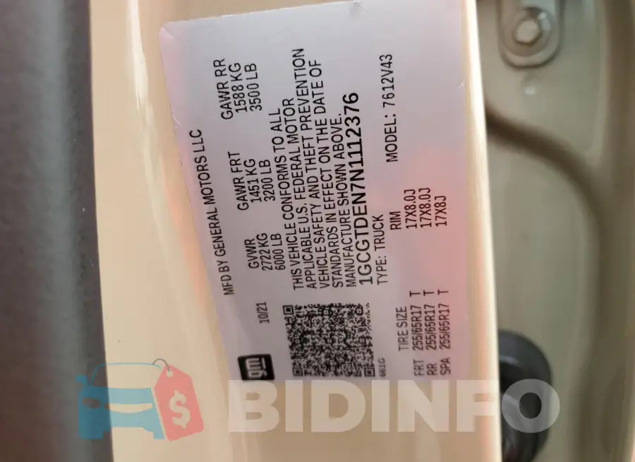 1GCGTDEN7N1112376 Photo# 13