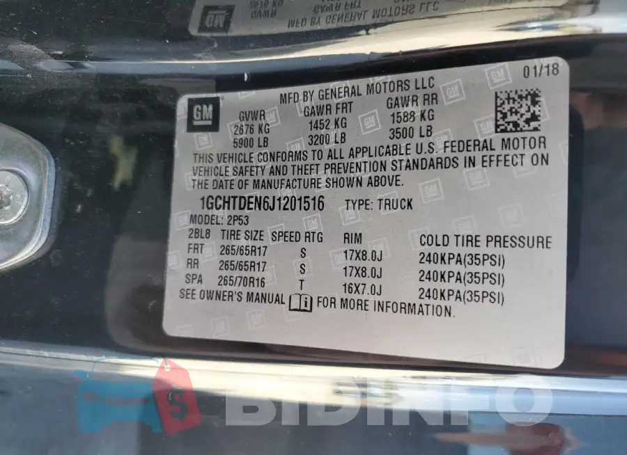 1GCHTDEN6J1201516 Photo# 12