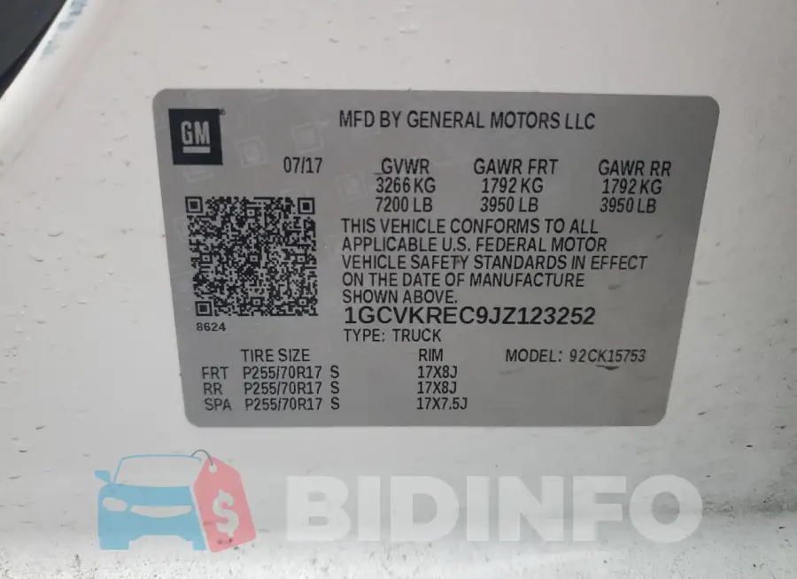 1GCVKREC9JZ123252 Photo# 12