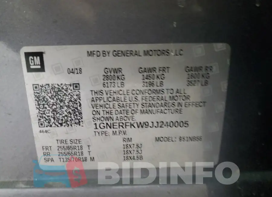 1GNERFKW9JJ240005 Photo# 14