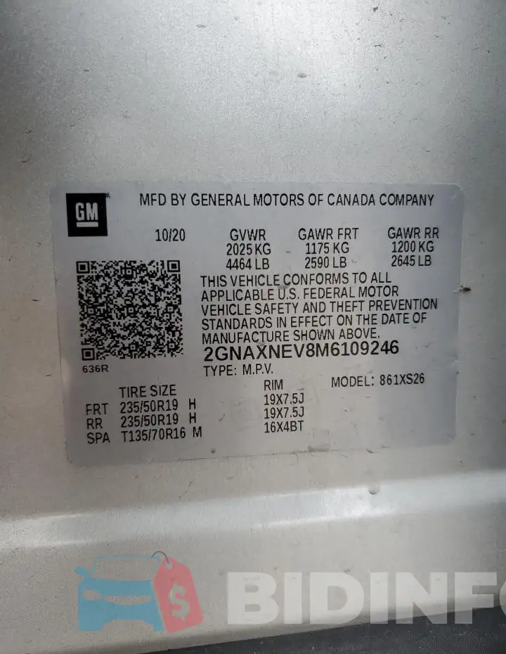 2GNAXNEV8M6109246 Photo# 13