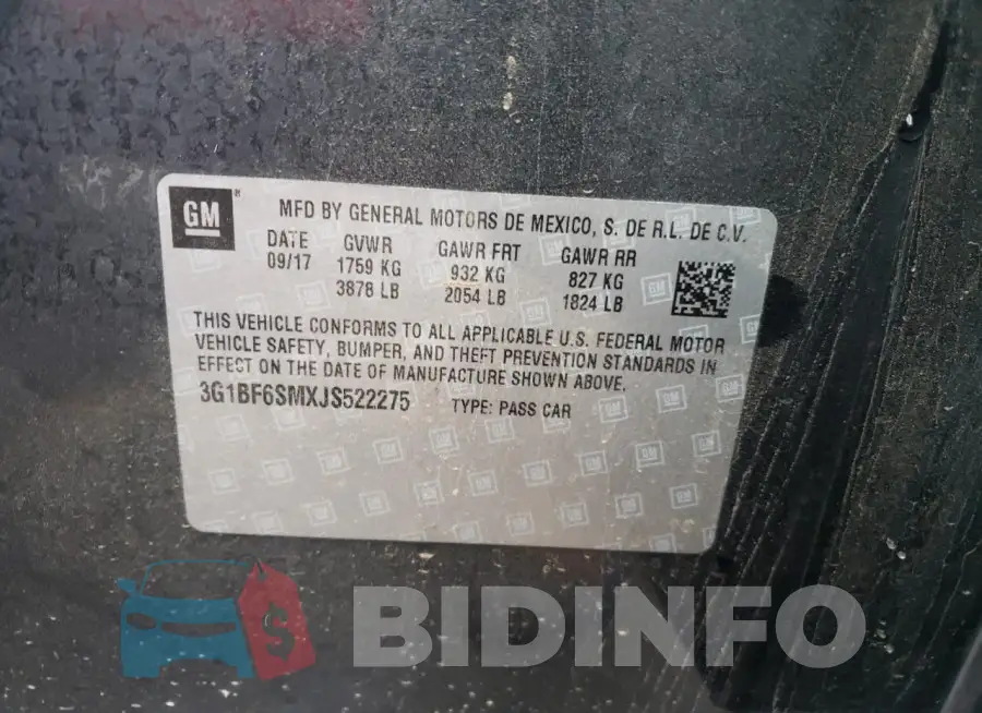3G1BF6SMXJS522275 Photo# 12