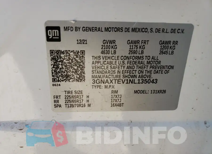 3GNAXTEV1NL135043 Photo# 13