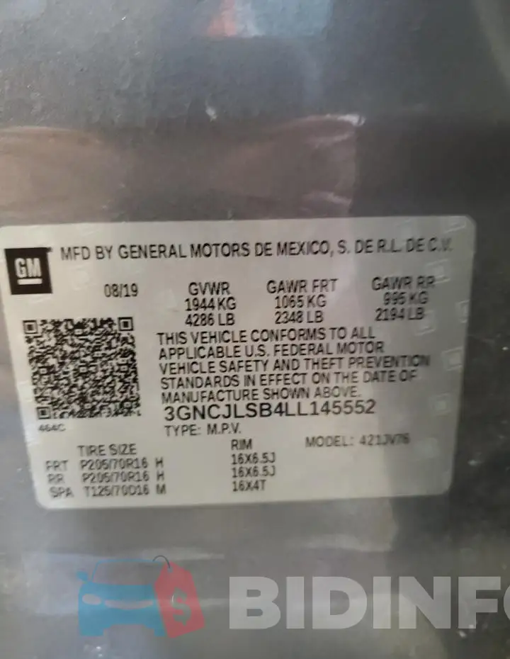 3GNCJLSB4LL145552 Photo# 12