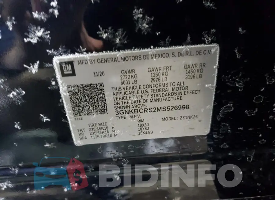 3GNKBCRS2MS526998 Photo# 14