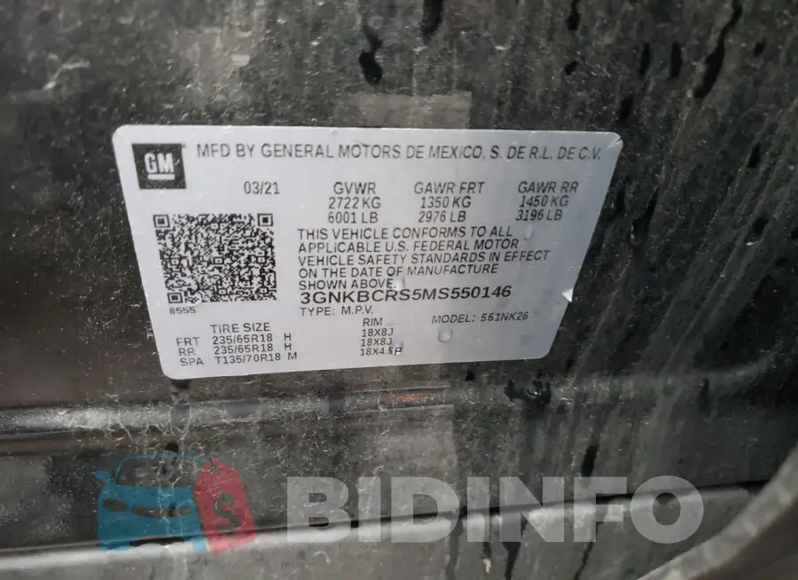 3GNKBCRS5MS550146 Photo# 13