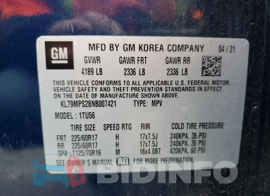KL79MPS28NB007421 Photo# 12