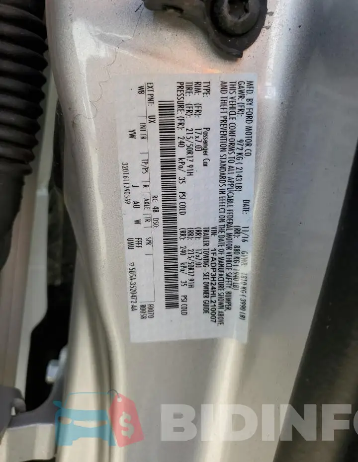 1FADP3H24HL210007 Photo# 12