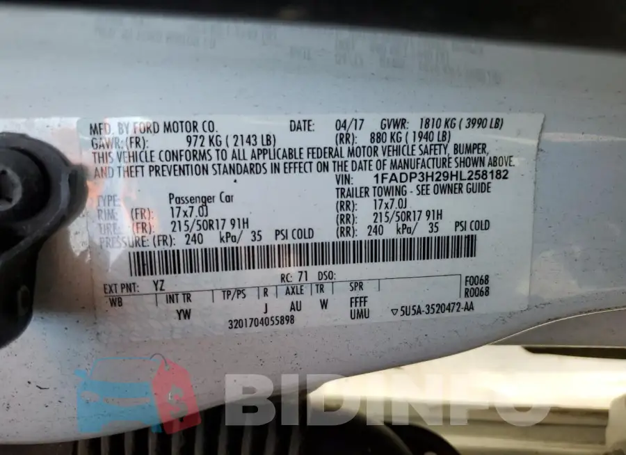 1FADP3H29HL258182 Photo# 12