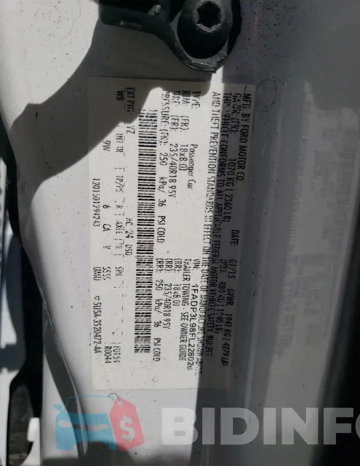 1FADP3L98FL228026 Photo# 12