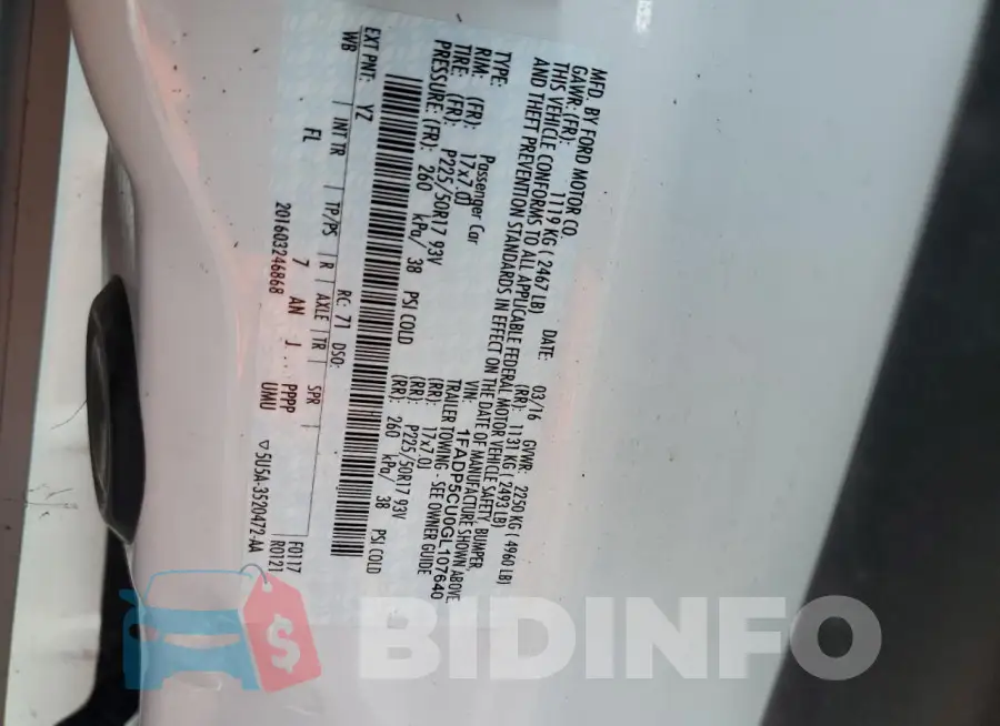 1FADP5CU0GL107640 Photo# 12