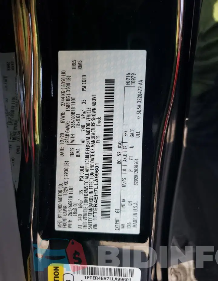 1FTER4EH7LLA99601 Photo# 13