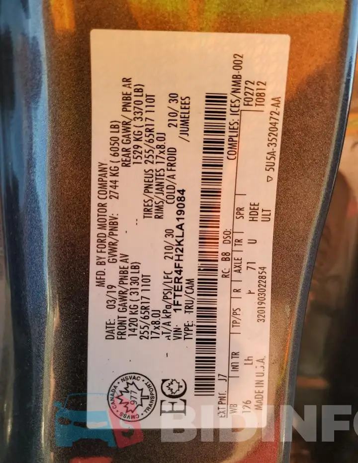 1FTER4FH2KLA19084 Photo# 12