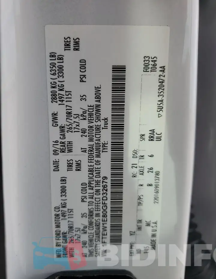 1FTEW1E80GFD32679 Photo# 12