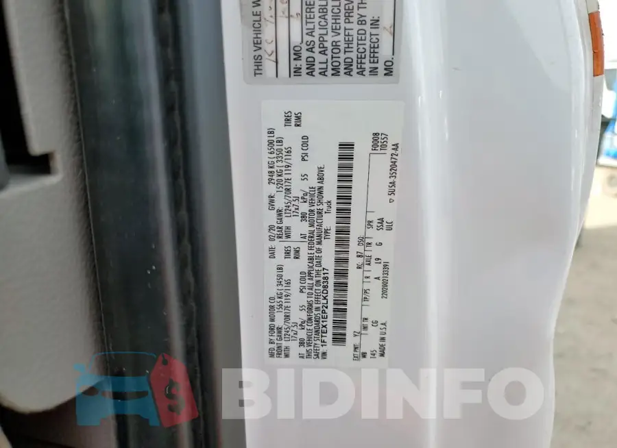 1FTEX1EP2LKD83817 Photo# 12