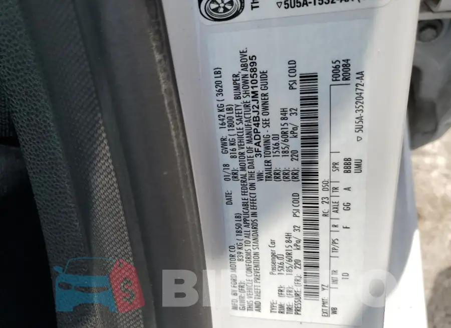 3FADP4BJ2JM105895 Photo# 12