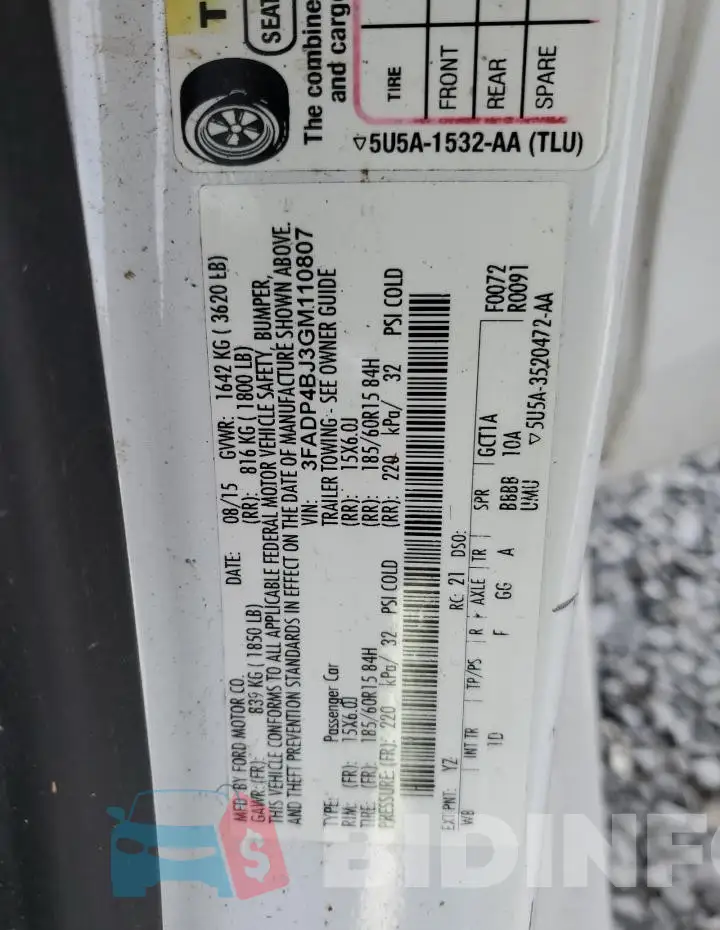 3FADP4BJ3GM110807 Photo# 12
