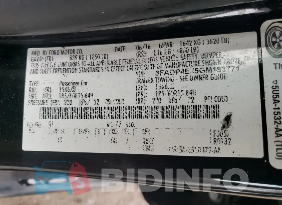 3FADP4EJ5GM183771 Photo# 12