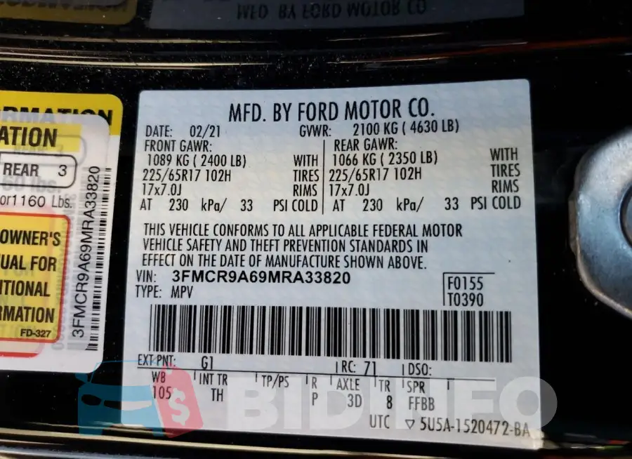 3FMCR9A69MRA33820 Photo# 13
