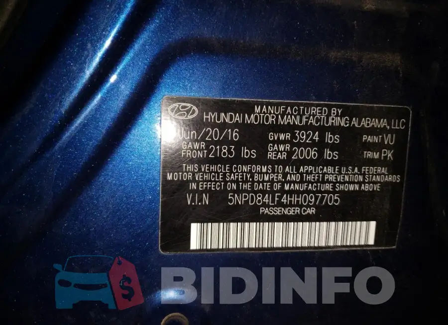 5NPD84LF4HH097705 Photo# 13