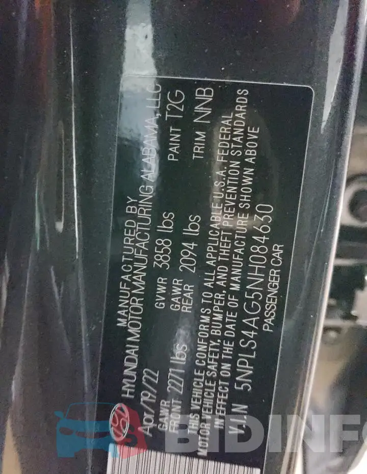 5NPLS4AG5NH084630 Photo# 12