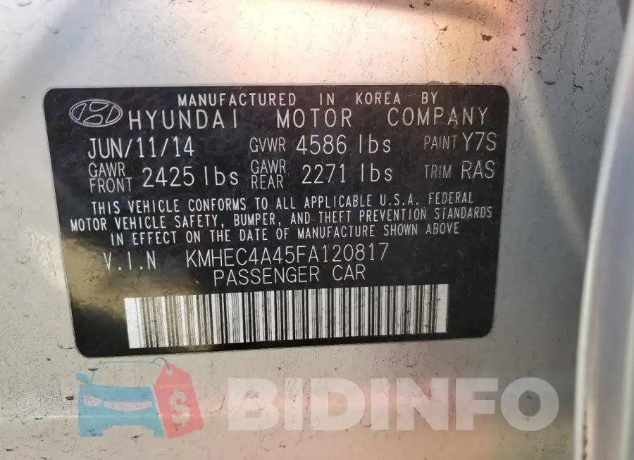 KMHEC4A45FA120817 Photo# 12