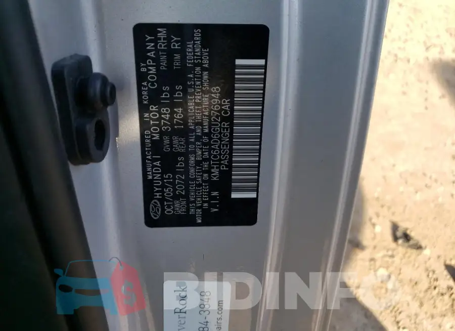 KMHTC6AD6GU276948 Photo# 12