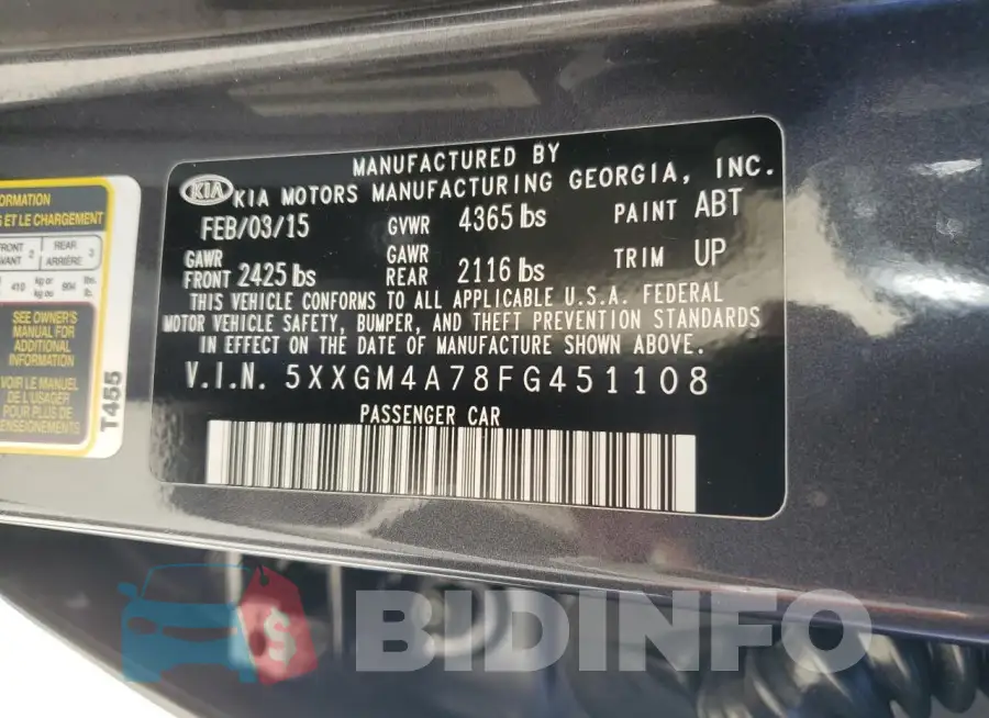 5XXGM4A78FG451108 Photo# 13