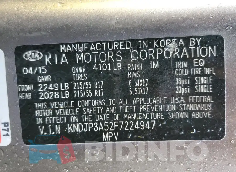 KNDJP3A52F7224947 Photo# 12