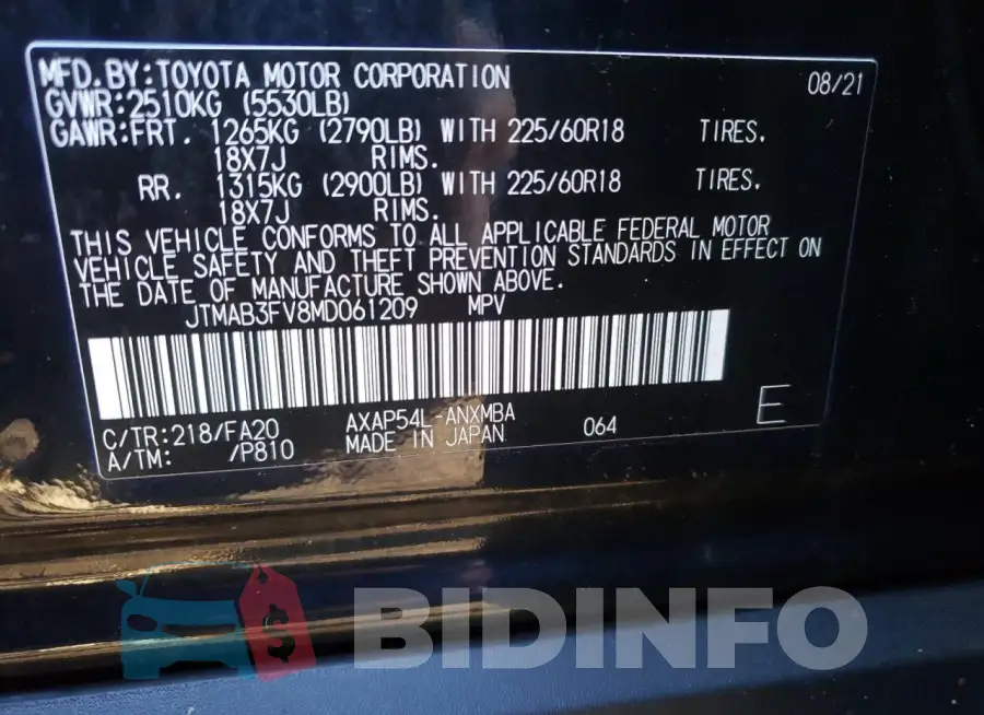 JTMAB3FV8MD061209 Photo# 13