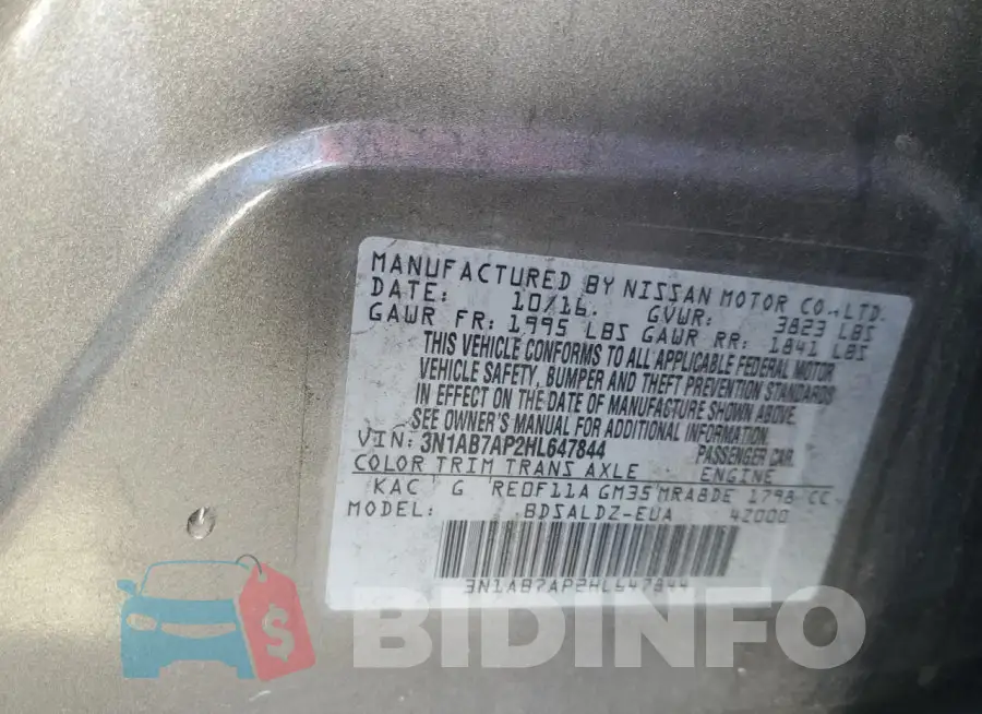 3N1AB7AP2HL647844 Photo# 12