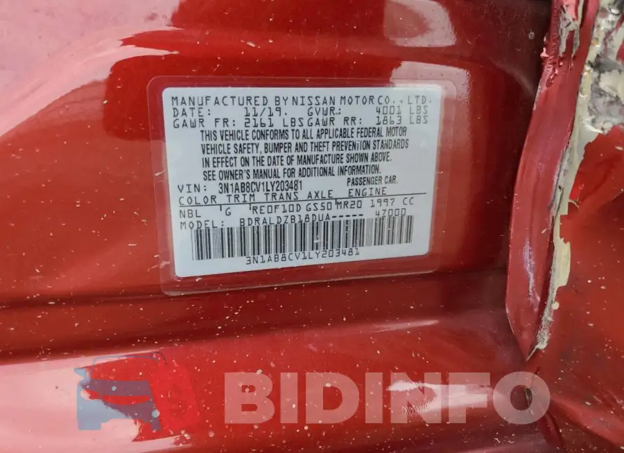 3N1AB8CV1LY203481 Photo# 12